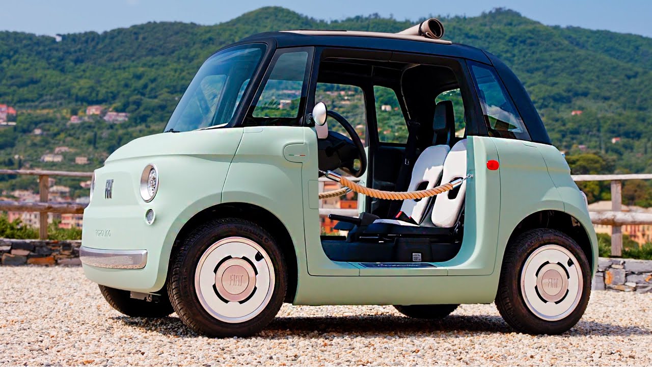 Fiat Topolino electric quadricycle in green
