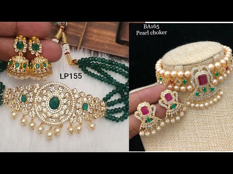 #hemasreecollection latest bead choker collection with price and order to 9704374757 // C292