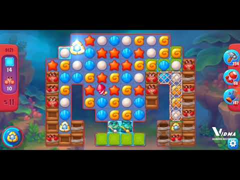 Fishdom. 9121 hard level no boosters and diamonds. 18 moves
