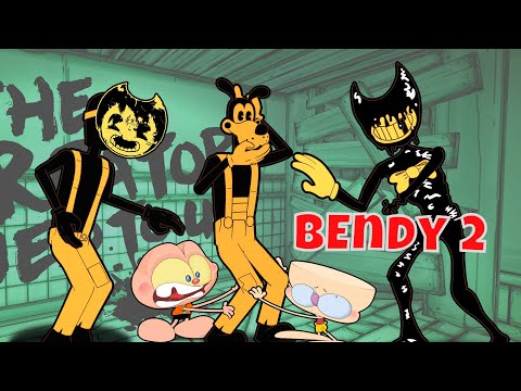 Mongo e Drongo em Bendy and the Ink machine - Capítulo 2 - desenho animado paródia Bendy Capítulo 2