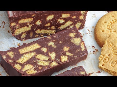 No Bake Chocolate Biscuit Cake Recipe - Only 4-Ingredients | Happy Foods Tube