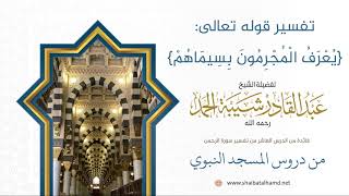 صورة 172 {يُعْرَفُ الْمُجْرِمُونَ بِسِيمَاهُمْ} - الشيخ عبدالقادر شيبة الحمد رحمه الله
