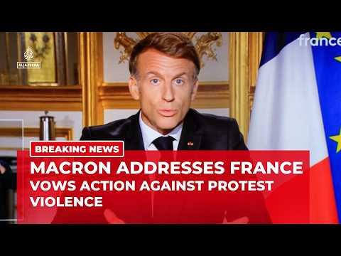 Macron vows action against protest violence after crisis meeting over France unrest