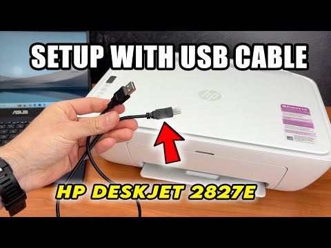 How to Setup Your HP DeskJet 2827e Printer With a USB Cable