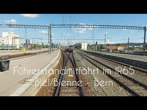 BLS RABe 515 Führerstandsmitfahrt im IR65 von Biel/Bienne nach Bern.