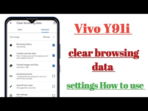 Vivo y91i clear browsing data settings hidden features How to use