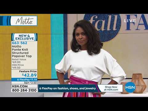 Motto Ponte Knit Structured Popover Top