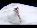 video - Cascading Diamond Floral Halo Engagement Ring
