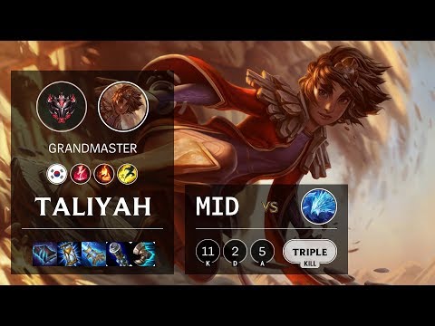 Taliyah Mid vs Anivia - KR Grandmaster Patch 10.4
