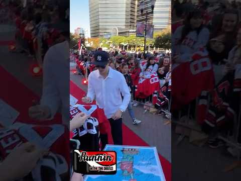Luke Hughes NJ Devils Signs Autographs Red Carpet #njdevils #short #shorts #shortvideo #shortsvideo