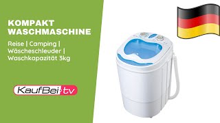 Kompakt Waschmaschine | Reise | Camping | Wäscheschleuder | Waschkapazität 3kg | Deutsch