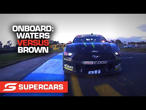 ONBOARD: Waters vs Brown final lap squabble - Penrite Oil Sandown SuperSprint | Supercars 2022