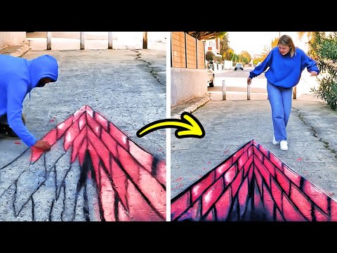 Niesamowite pomysły na sztukę uliczną i fajne techniki malarskie