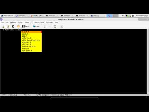 GNU Emacs as a lightweight C IDE (Auto-suggest)