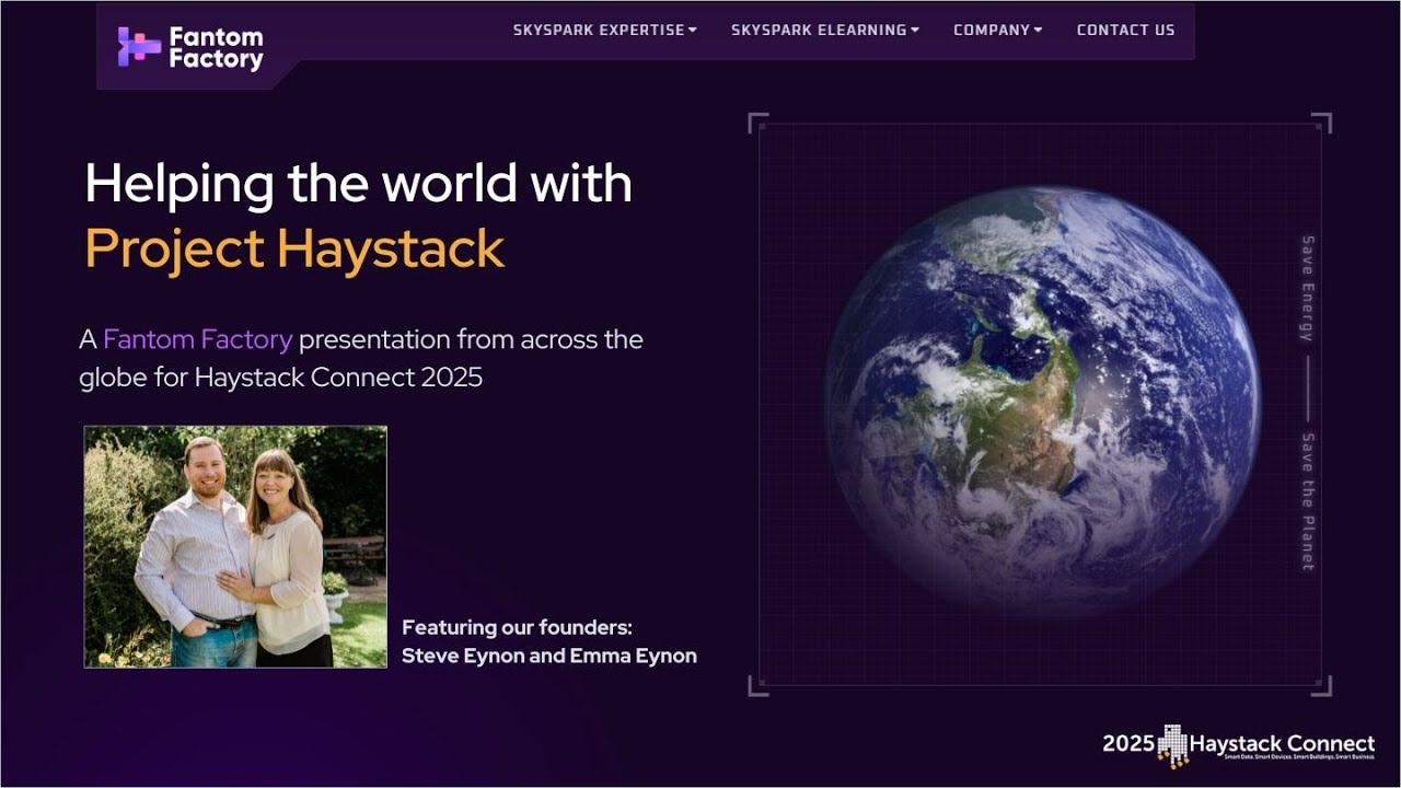 Helping the world with Project Haystack - a 2025 presentation