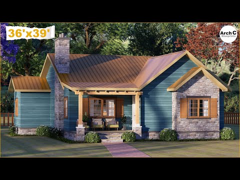 [36'X39'] The Perfect Small Cabin House You Have Been Dreaming Of | Small House Ideas