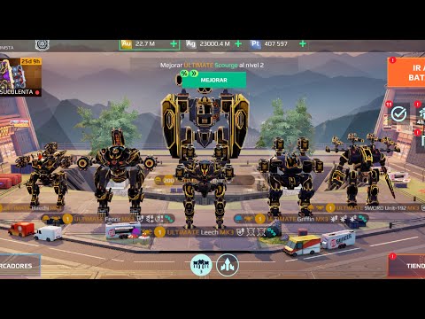 My UE Hangar Against Minos Ultimate and Arthur Ultimate War Robots WR 