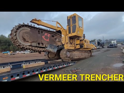 Vermeer trencher T1055 loaded and delivered to jobsite 👍