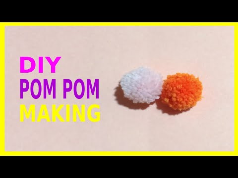Super Easy Pom Pom Making Ideas with Fork | Super Easy Pom Pom Making Ideas with Fingers