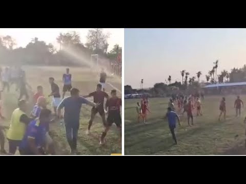 Incidentes tras partido en Nueva Colombia: Policía intervino para restablecer el orden