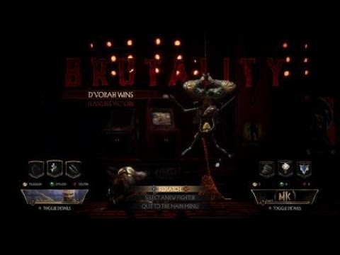 Mortal kombat 11 d'vorah brutality tutorial:  no guts, no glory
