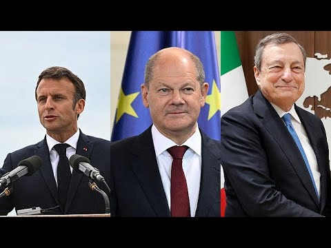 Scholz, Macron und Draghi mit Sonderzug in Kiew eingetroffen