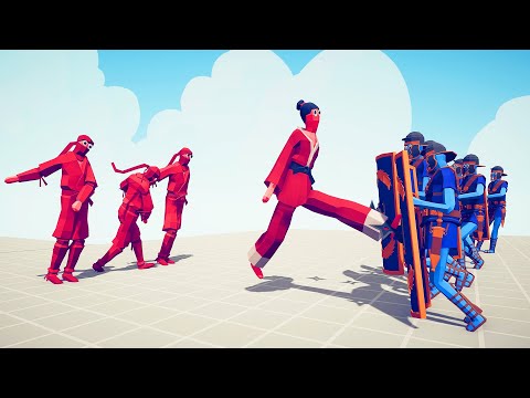 3 NINJA + TAEKWONDO vs EVERY UNITS | TABS - Totally Accurate Battle Simulator