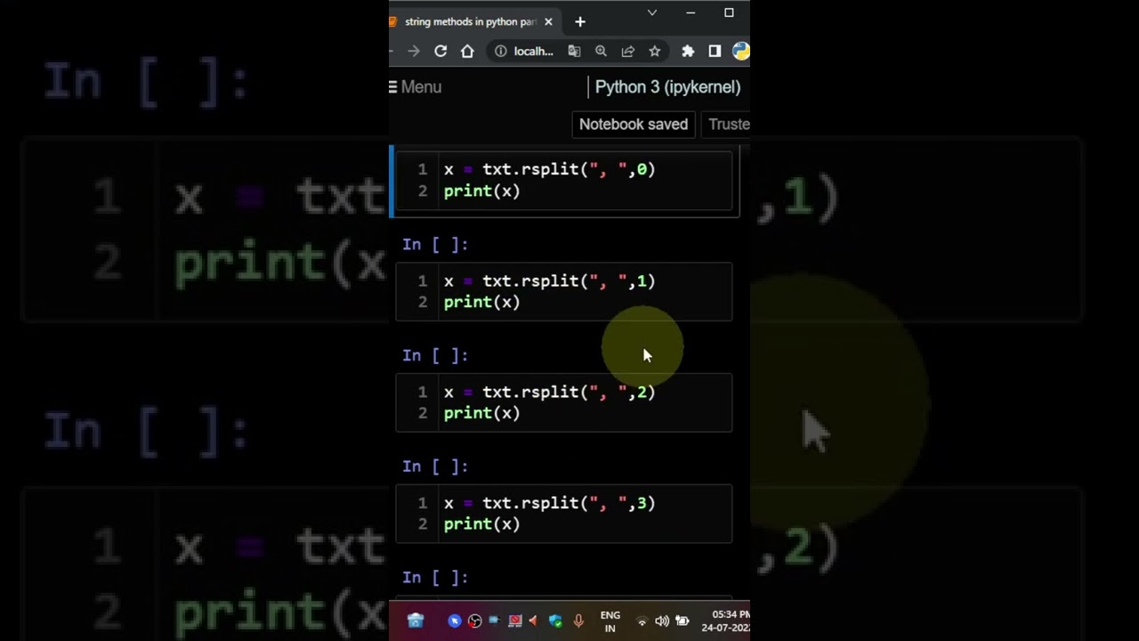 rsplit string method python tamil #python #shorts