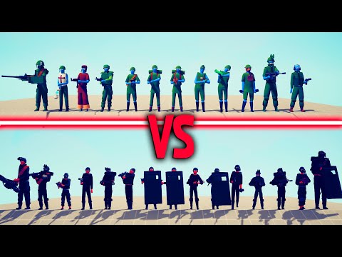 SWAT Team vs US ARMY Team - Totally Accurate Battle Simulator TABS