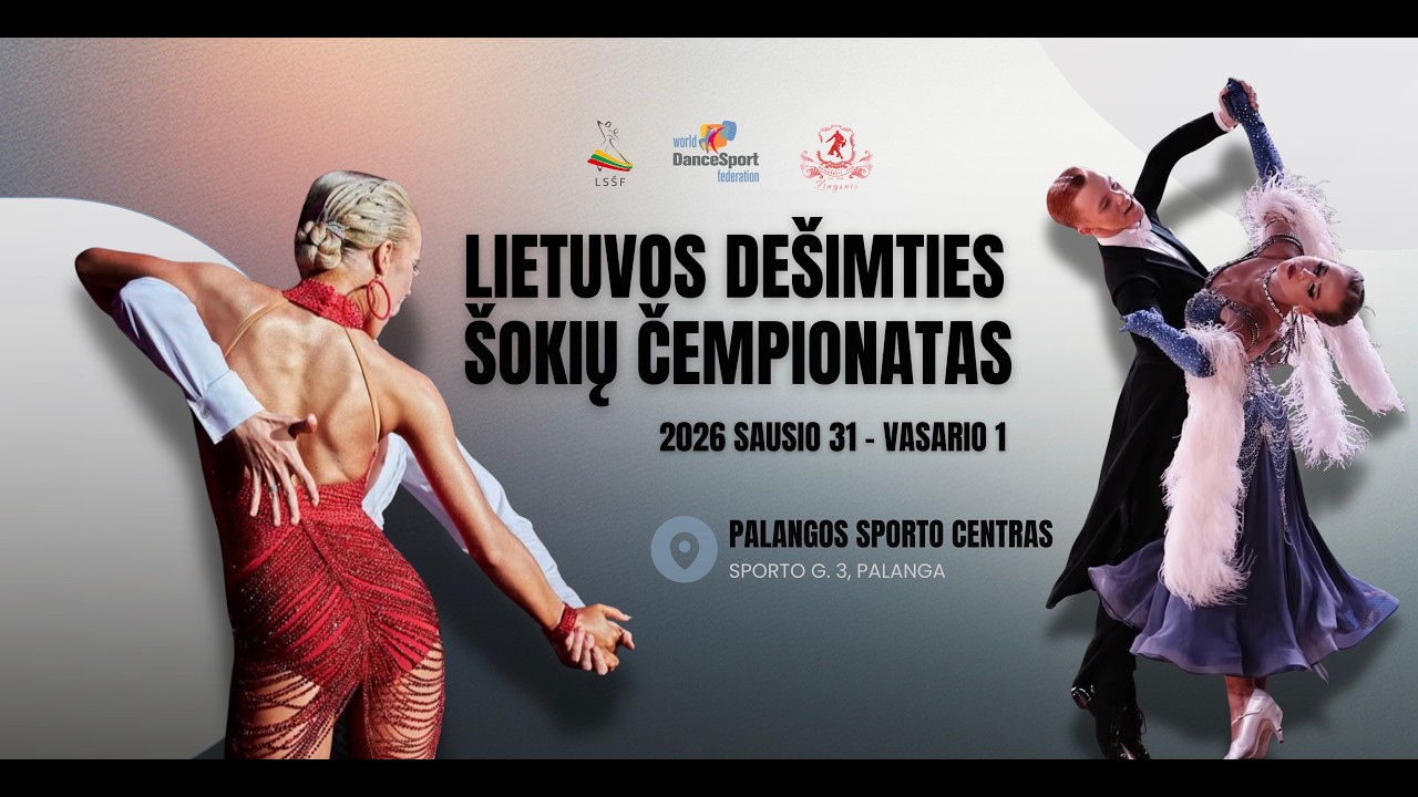Palangoje – 2026 m. Lietuvos 10 šokių čempionatas: susirinks stipriausi šalies šokėjai, tiesioginė transliacija per videosportas.lt