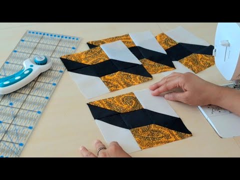 You probably have never seen this sewing technique before. Beautiful Quilt Block.