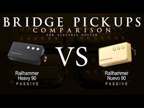 Railhammer HEAVY 90 vs NUEVO 90 - Bridge Guitar Pickup Comparison Tone Demo