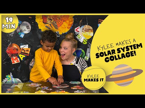 Kylee Makes a Solar System Collage! | Use colors, shapes & planets to make a fun collage for kids!