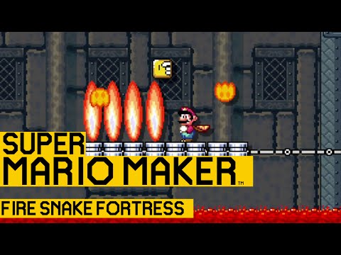 Fire Snake Fortress - Super Mario Maker