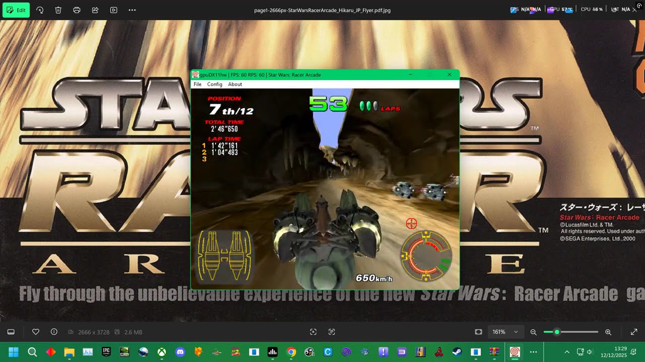 STAR WARS RACER ARCADE - SECRET CHARACTER 2 = GASGANO -  TATOOINE - DEMUL 0.7 - 2025 UK ARCADES 4K