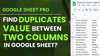 Download the video "Find Duplicates and Missing Values Between Two Columns in Google Sheets"