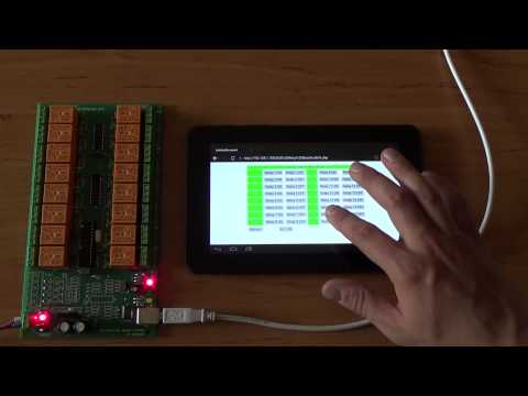 USB 16 Relay Board controlled by Android Tablet via browser