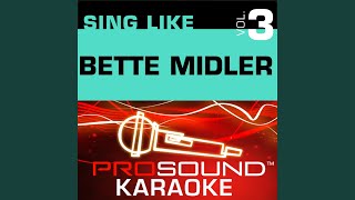 Dreamland (Karaoke Instrumental Track) (In the Style of Bette Midler)
