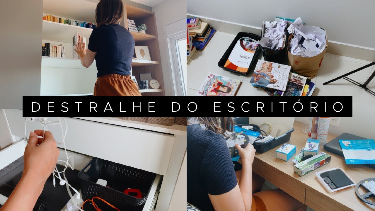 DESTRALHEI e ORGANIZEI o meu HOME OFFICE!! | MINIMALISMO NA PRÁTICA