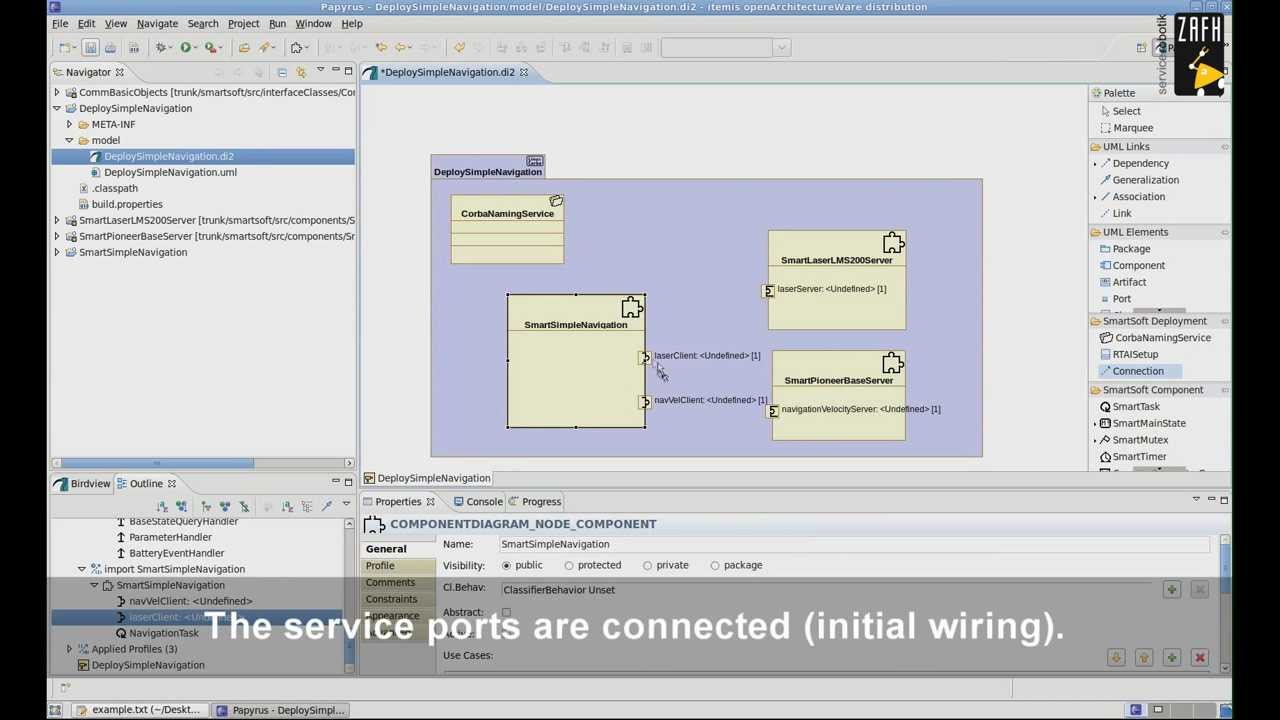 SmartSoft MDSD Toolchain: Simple Navigation Example