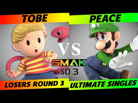 SMAK-SD3 Losers Round 3 - Tobe (Lucas) vs. Peace (Luigi) - SSBU