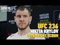 UFC 236: Nikita Krylov Discusses Submission Win Over Ovince Saint Preux, Light Heavyweight Rankings