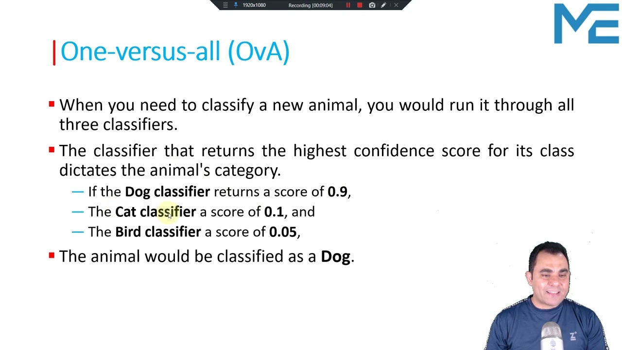 Lecture 42:  Multiclass (Multinomial) Classification