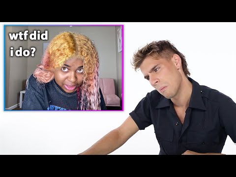 Hairdresser Reacts To Curly Hair Color Transformations