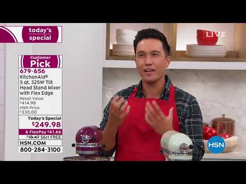 KitchenAid 5Quart 325Watt TiltHead Stand Mixer with Flex...