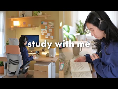 Study With Me | Cozy Animal-Crossing Vibes, Desk Setup ASMR