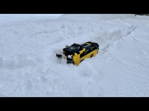 Lego Schneefräse: Erste Testfahrten und Verbesserungen