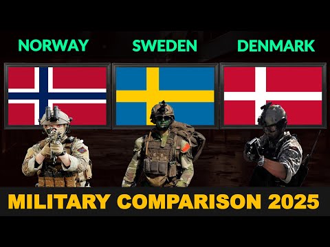 Norway vs Sweden vs Denmark Military Power Comparison in 2025