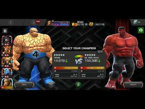 Rank 5/65 Thing vs Labyrinth of Legends Red Hulk 172 hits
