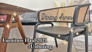 Furniture Haul 2021 • Rattan Chair, Dining Table & more | Recommended Items for Dining Area